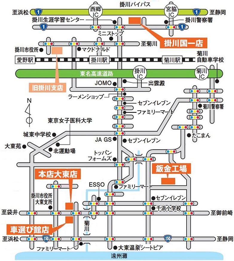 松下モータースへの地図