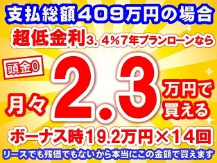 409万円未使用車のお支払い例