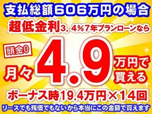 606万円未使用車のお支払い例