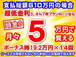 610万円未使用車のお支払い例