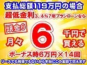 119万円未使用車のお支払い例