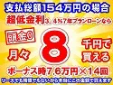 154万円未使用車のお支払い例