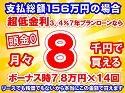 156万円未使用車のお支払い例