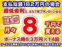 162万円未使用車のお支払い例