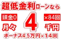 85万円未使用車のお支払い例