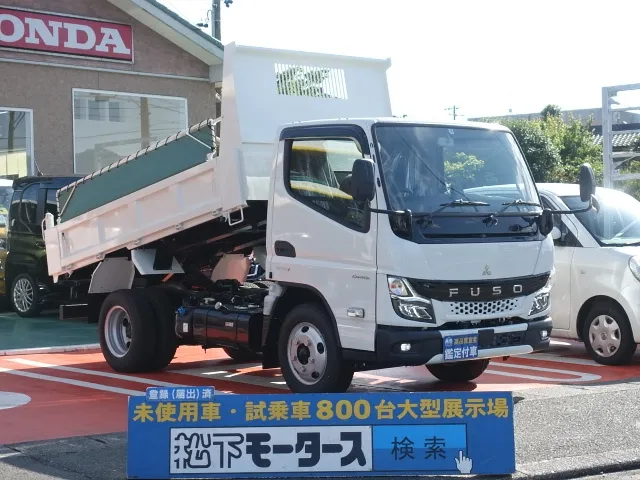 キャンター(三菱)全低床キョウカダンプ ３ｔ　コボレーン登録済未使用車 0