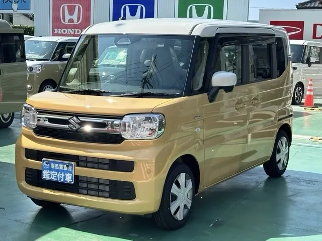 スペーシア(スズキ)ハイブリッドX 純正ドアバイザー付届出済未使用車 1