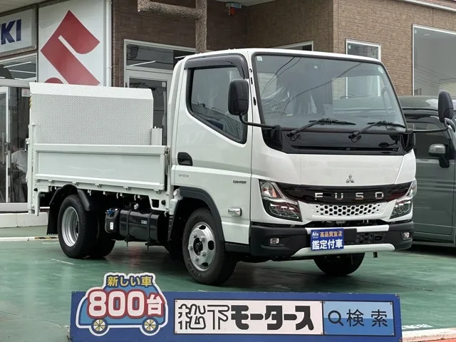 キャンター(三菱)全低床垂直ゲート 平ボディ 2ｔ 5MTレンタ登録済未使用車 0