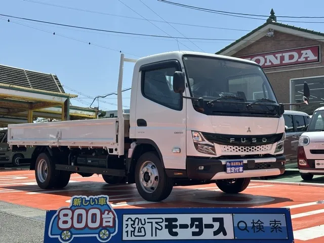 キャンター(三菱)平ボディ ３ｔワイドロング MT 1ナンバー車登録済未使用車 0