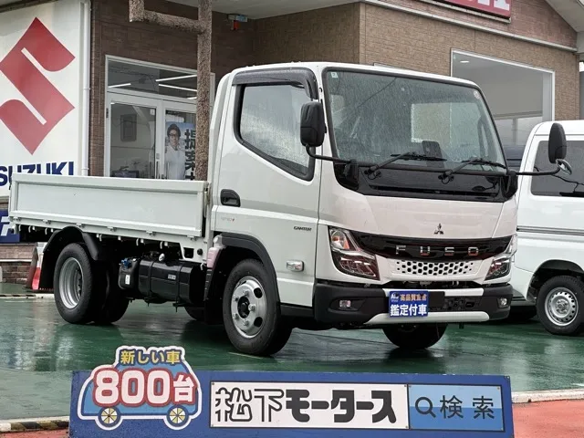 キャンター(三菱)全低床 平ボディ ２ｔレンタ登録済未使用車 0