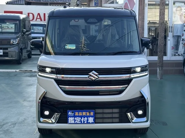 スペーシア(スズキ)ハイブリッドXSターボ 4WD届出済未使用車 28